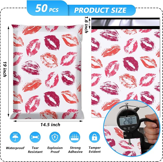 Poly Mailer 14.5x19 Inch 50 Pcs, Waterproof and Tear-Resistant Shipping Bags - Image 2