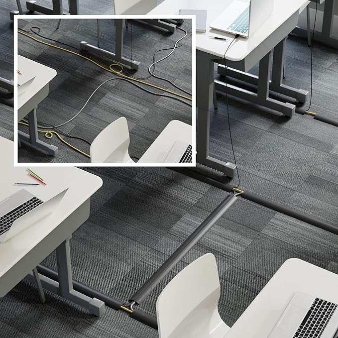 D-Line 6ft Floor Cord Cover, Cable Protector, Hide Extension Cords, Protect - Image 5