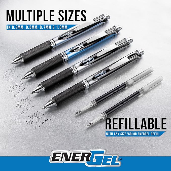 Pentel EnerGel RTX Retractable Liquid Gel Pen, Change Expressions Pack - Image 5